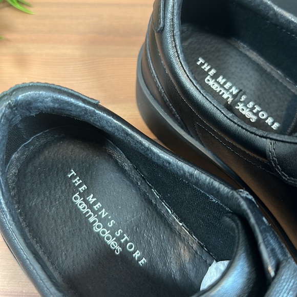 The Men's Store at Bloomingdale's Black Leather Lace Up Sneakers - Picture 5 of 11